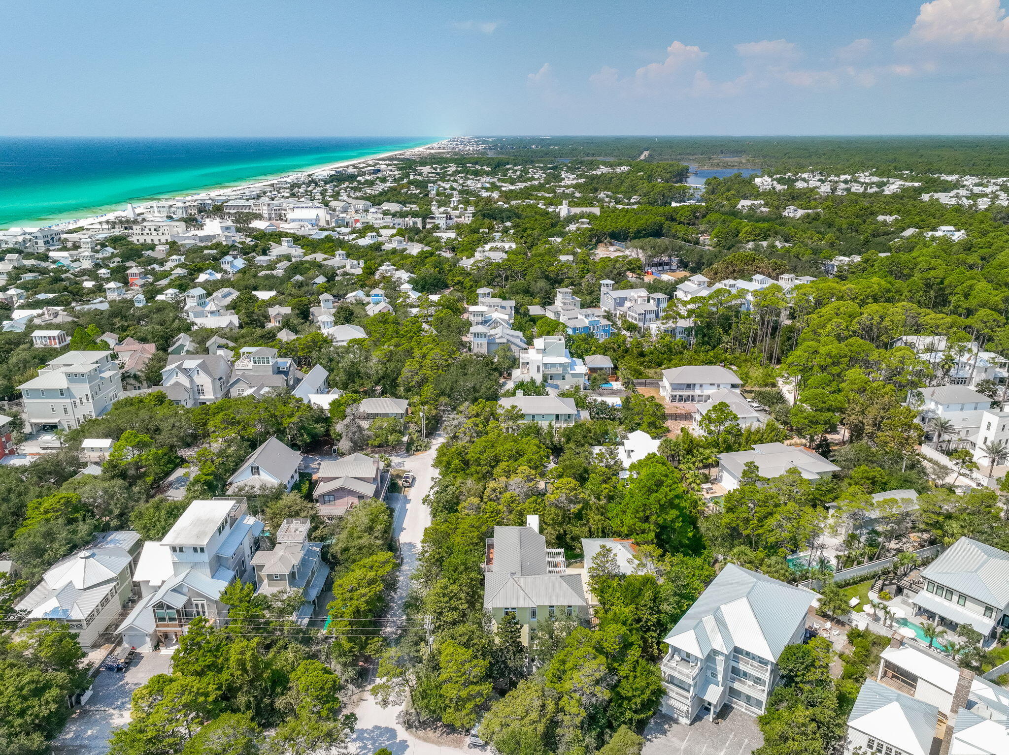 286 Forest Street Santa Rosa Beach, FL 32459 - Photo 64 of 68 an aerial view of residential houses with outdoor space and trees