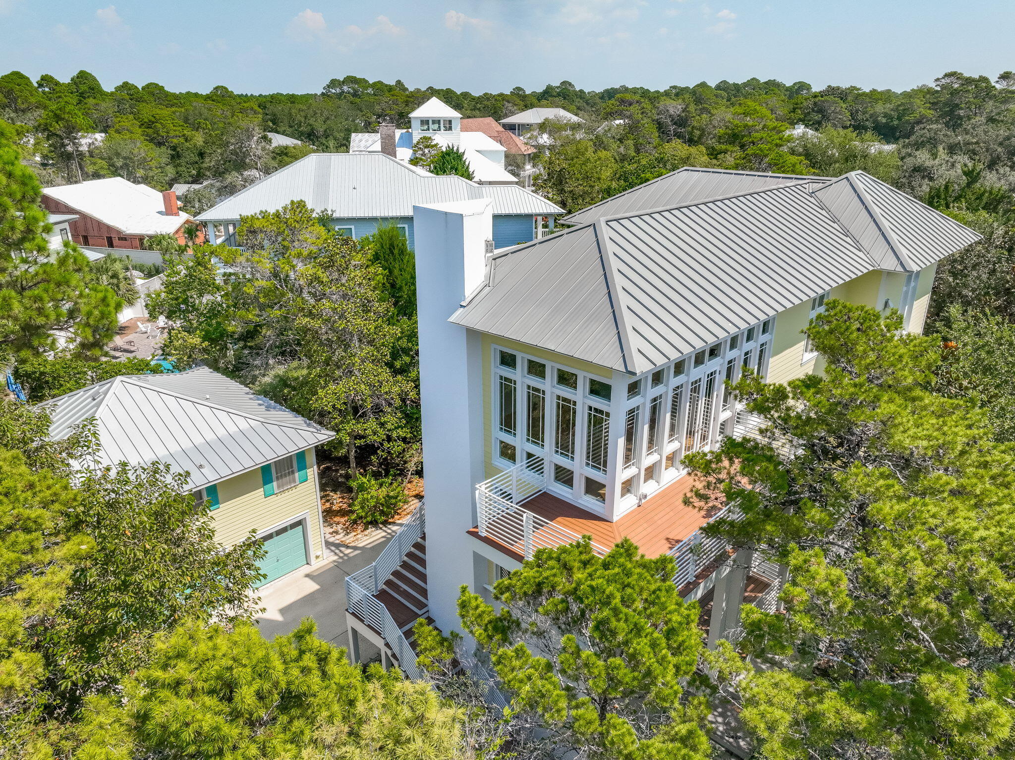 286 Forest Street Santa Rosa Beach, FL 32459 - Photo 66 of 68 an aerial view of a house with a yard
