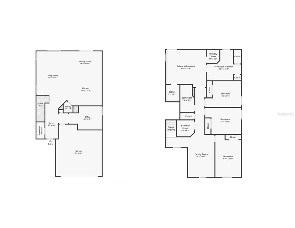 1354 Riley Circle DeLand, FL 32724 - Photo 22 of 22 Floor Plan for both floors.