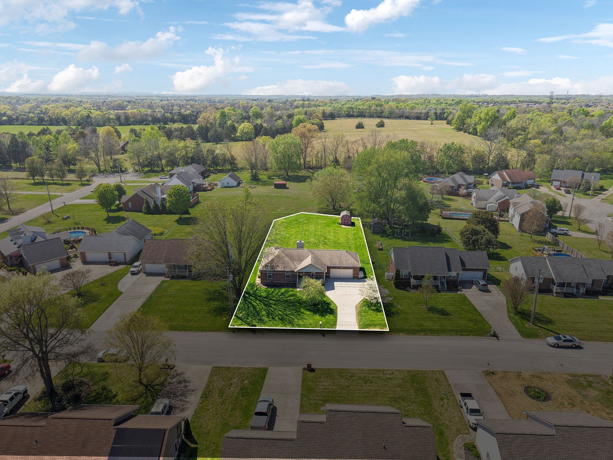 623 Audrey Road Mount Juliet, TN 37122 - Photo 27 of 27 an aerial view of a house with a garden