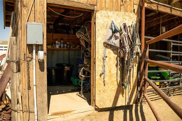 a view of a swimming pool and a chair