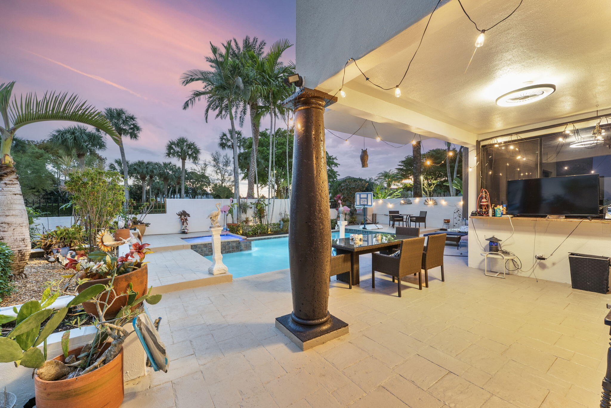 6534 Via Rosa Boca Raton, FL 33433 - Photo 53 of 59 Twilight Pool Area