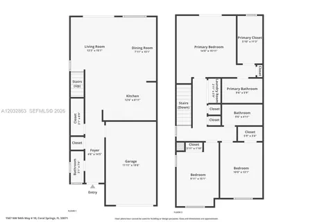$670,000 | 1537 Northwest 94th Way, Unit 5, Coral Springs, FL 33071