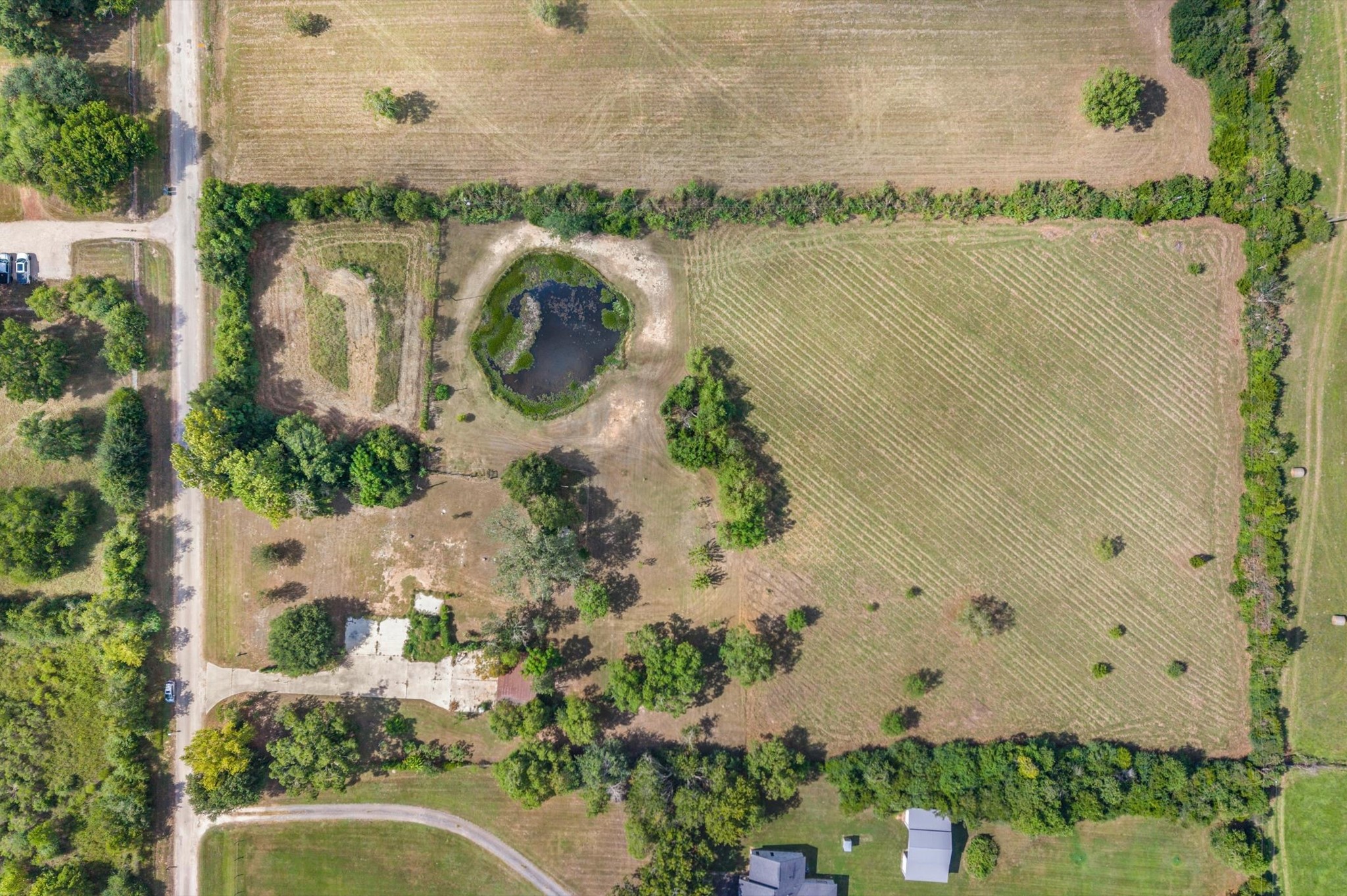 Clear view of the 217,800 sq. ft. lot footprint ready for your custom plans.