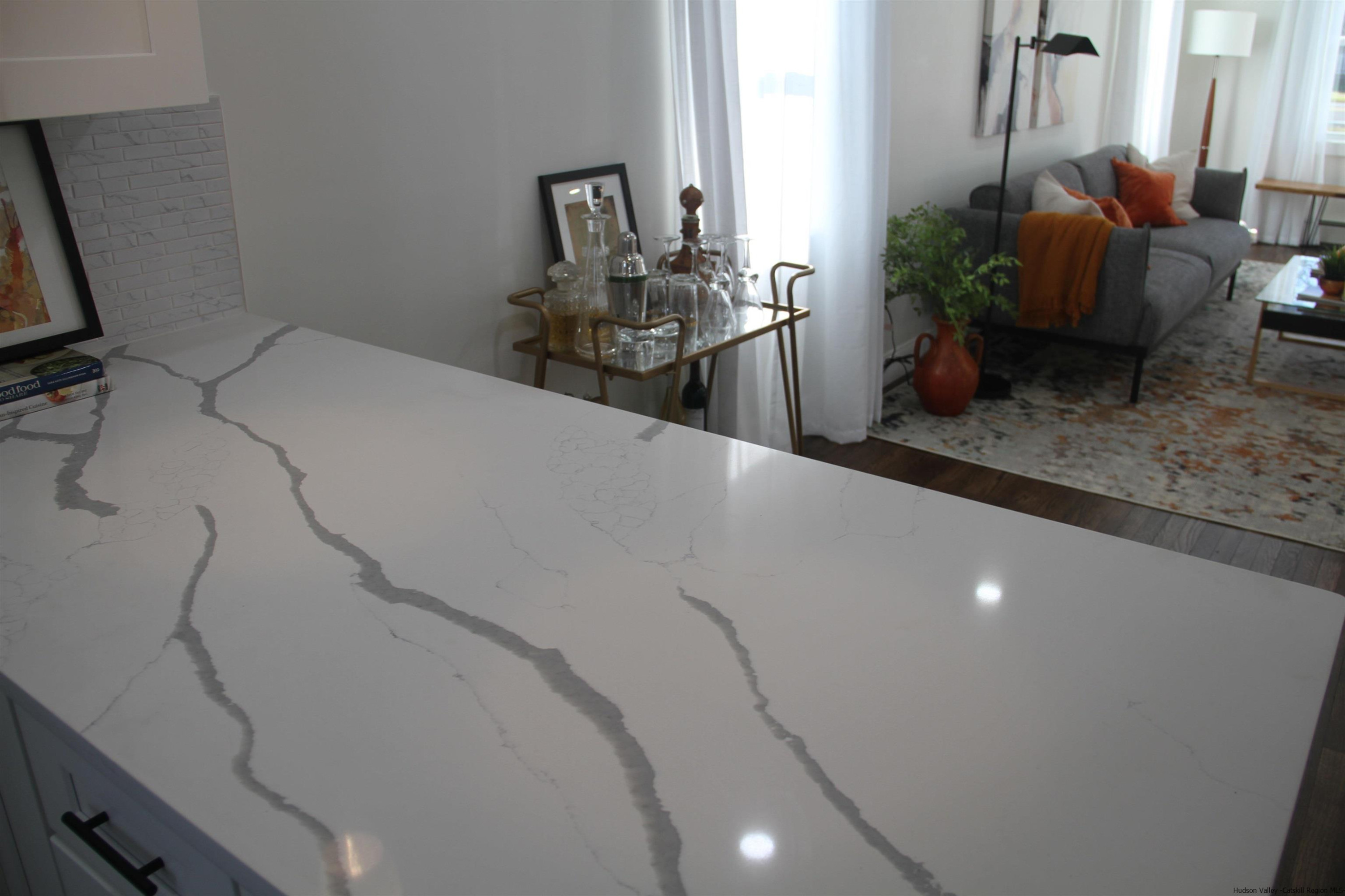 246 Jefferson Heights Catskill, NY 12414 - Photo 9 of 35 a bedroom with a bed a couch and potted plant