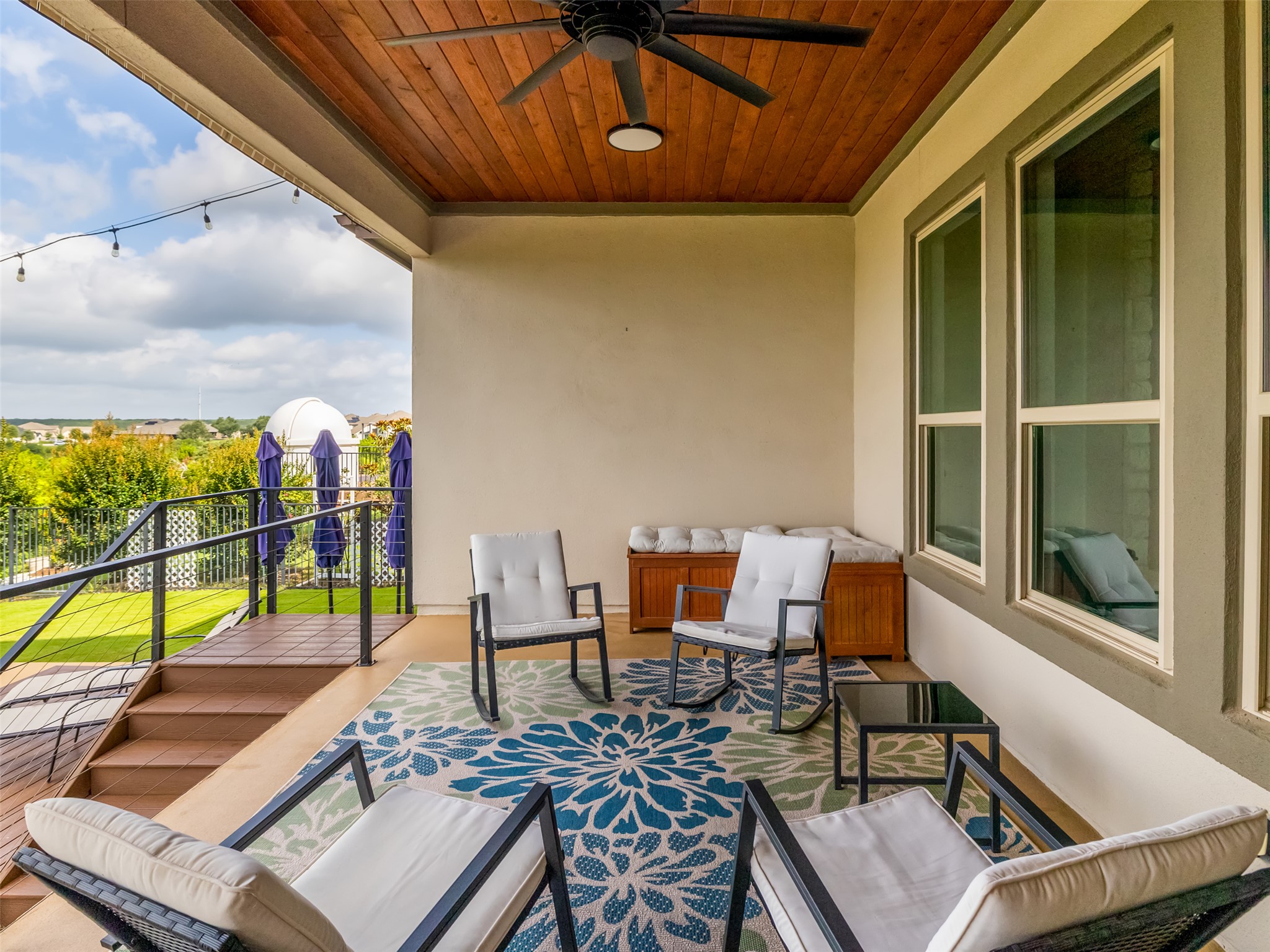1329 Siena Sunset Road Leander, TX 78641 - Photo 33 of 40 Power retractable awning on lower deck for those sunnier evenings