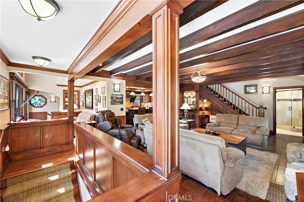 400 Cottage Grove Road Lake Arrowhead, CA 92352 - Photo 21 of 70 a view of a living room and dining room