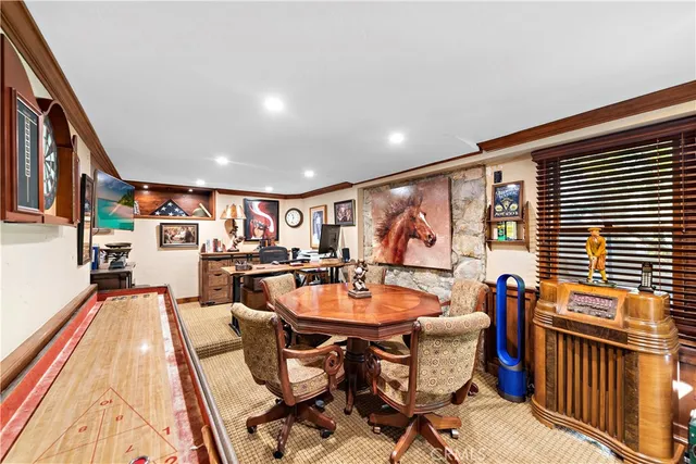 a view of outdoor space with seating