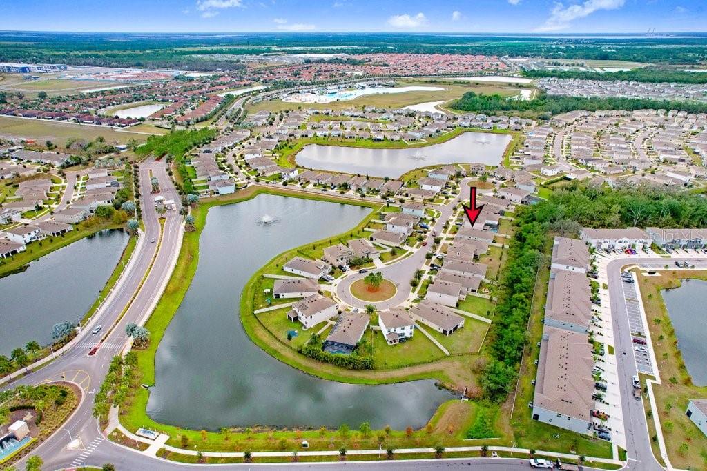 16619 Goose Ribbon Place Wimauma, FL 33598 - Photo 37 of 38 an aerial view of a house with a ocean view