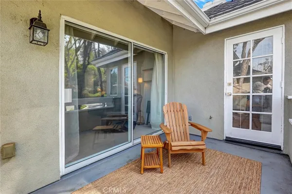 a chair and table in a living room