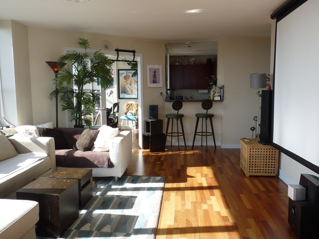 655 West Irving Park Road, Unit 4317 Chicago, IL 60613 - Photo 6 of 25 a living room with furniture and a flat screen tv
