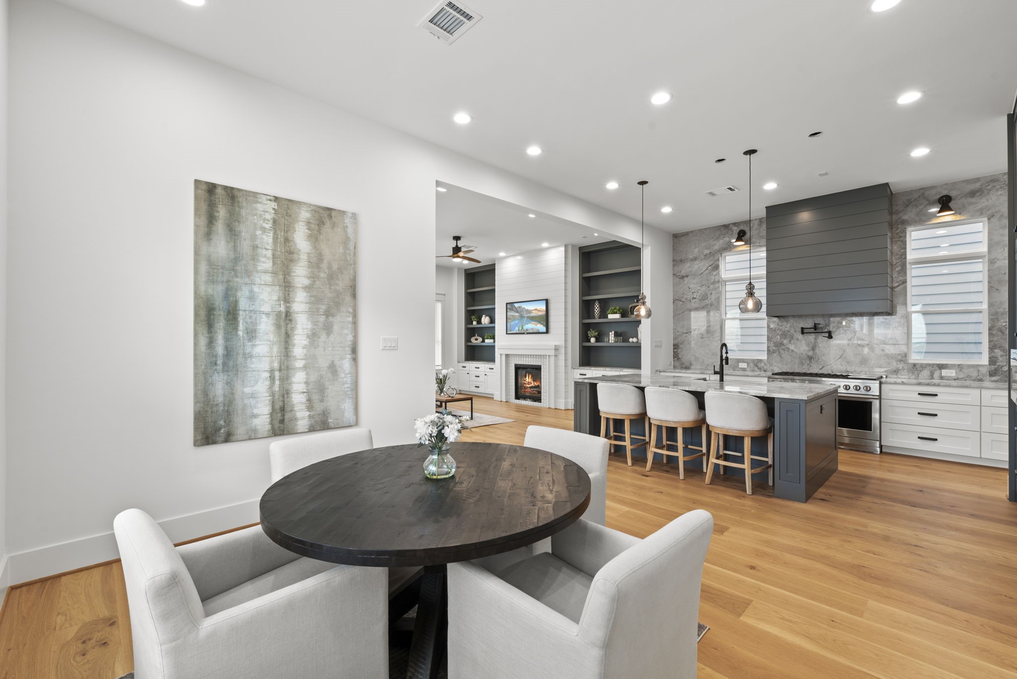 1315 Waverly Street Houston, TX 77008 - Photo 13 of 40 a view of a dining room with furniture and wooden floor