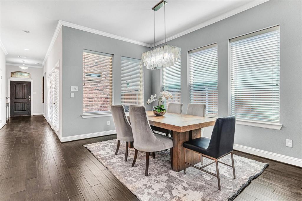 3613 Gloucester Road Richardson, TX 75082 - Photo 6 of 34 Gorgeous, open dining room with fabulous chandelier