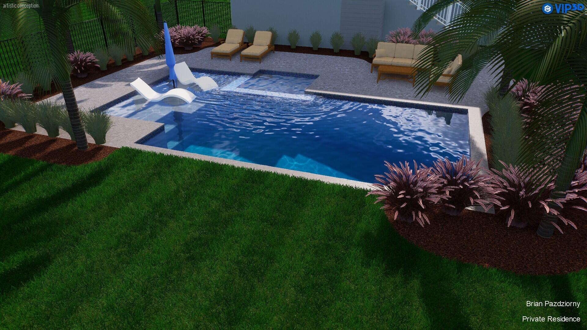 926 Cochran Street Charleston, SC 29492 - Photo 37 of 42 Backyard pool rendering