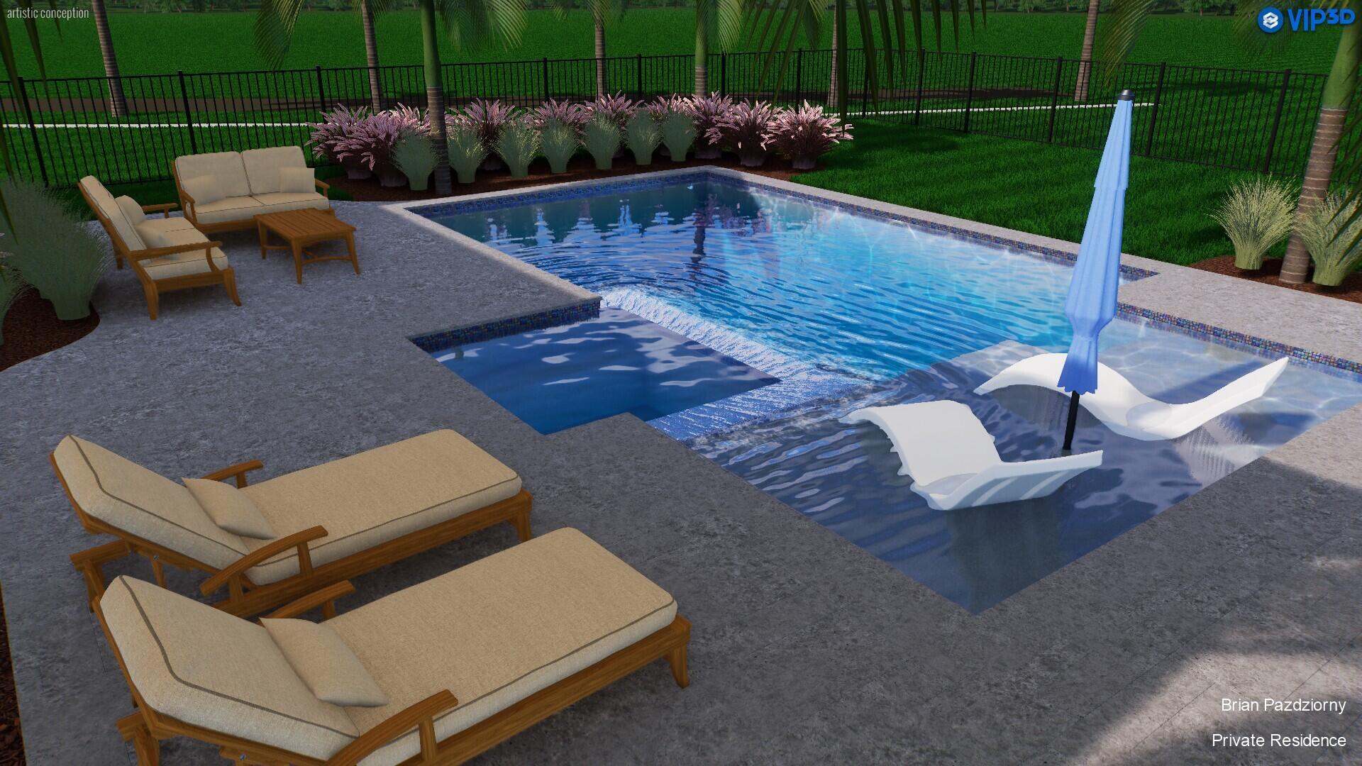 926 Cochran Street Charleston, SC 29492 - Photo 38 of 42 Backyard pool rendering