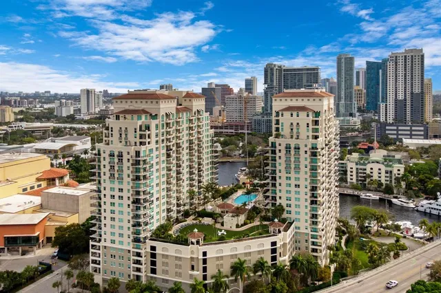 a city view with tall building