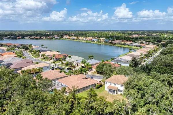 an aerial view of multiple house
