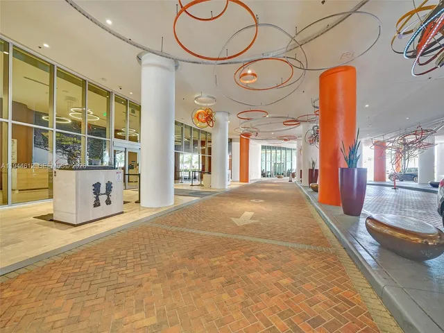 a view of a balcony with an outdoor space