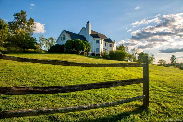 a view of an ocean from a yard