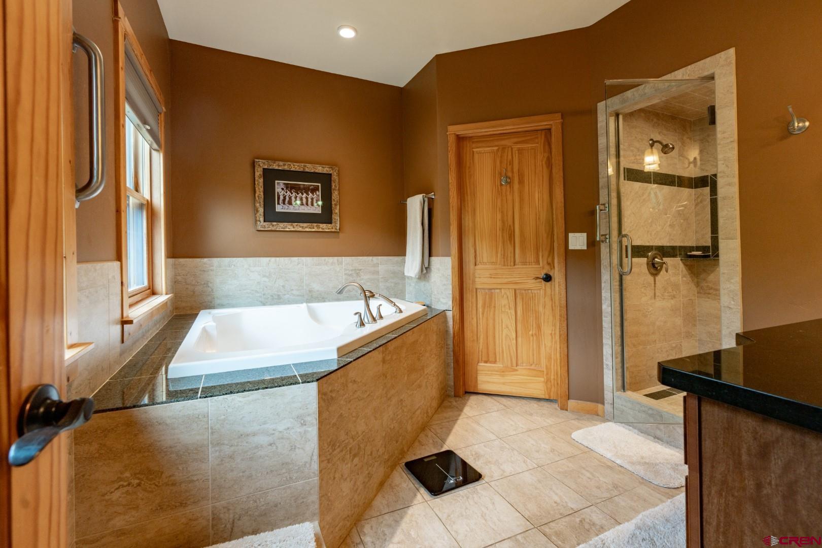305 Roper Lane Almont, CO 81210 - Photo 33 of 35 a spacious bathroom with a tub and shower