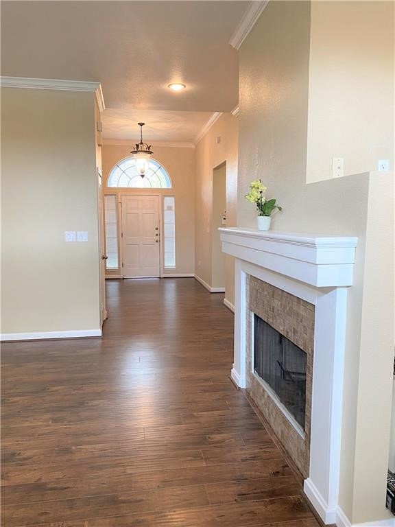 7814 Regal Street Corpus Christi, TX 78413 - Photo 4 of 35 a view of an empty room with wooden floor and a fireplace