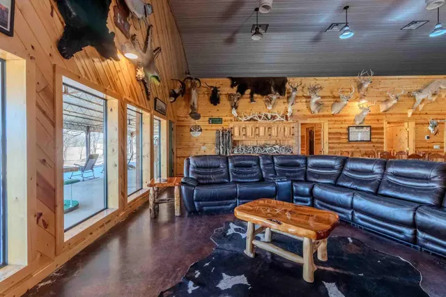 a view of an ocean and a mountain