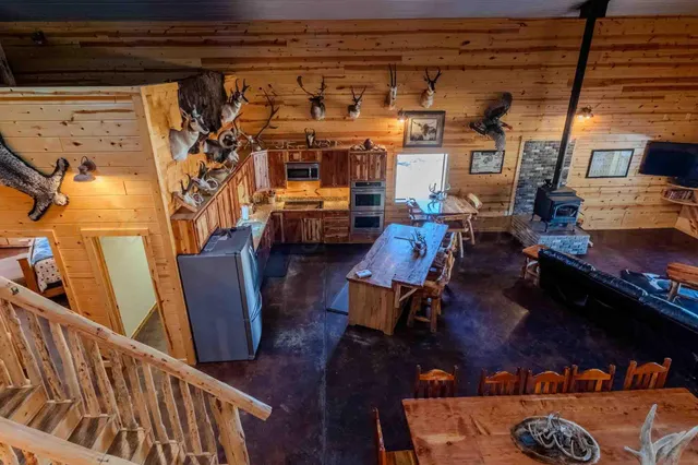 a view of a lush green space