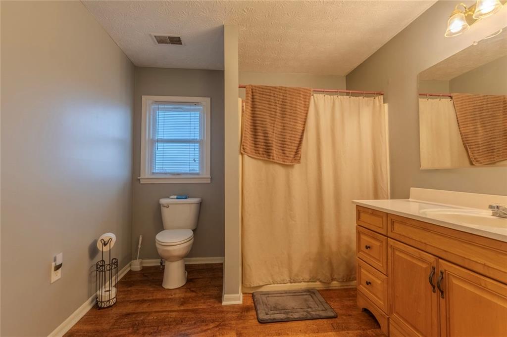 160 Highway 320 Carnesville, GA 30521 - Photo 23 of 68 a bathroom with a granite countertop sink toilet and shower