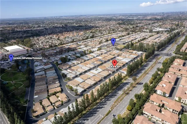 an aerial view of a city