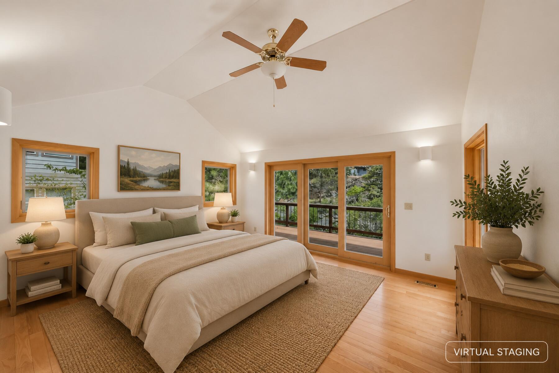 637 Northwest Silver Buckle Road Bend, OR 97703 - Photo 36 of 68 a bedroom with a large bed and a large window