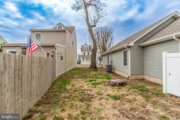 a view of backyard of house