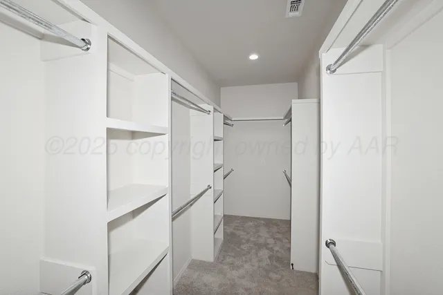 a view of closet area