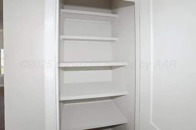 a close view of closet