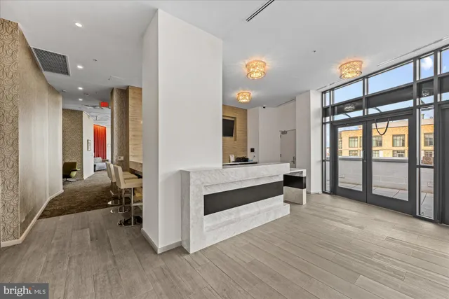 a view of a building and a street