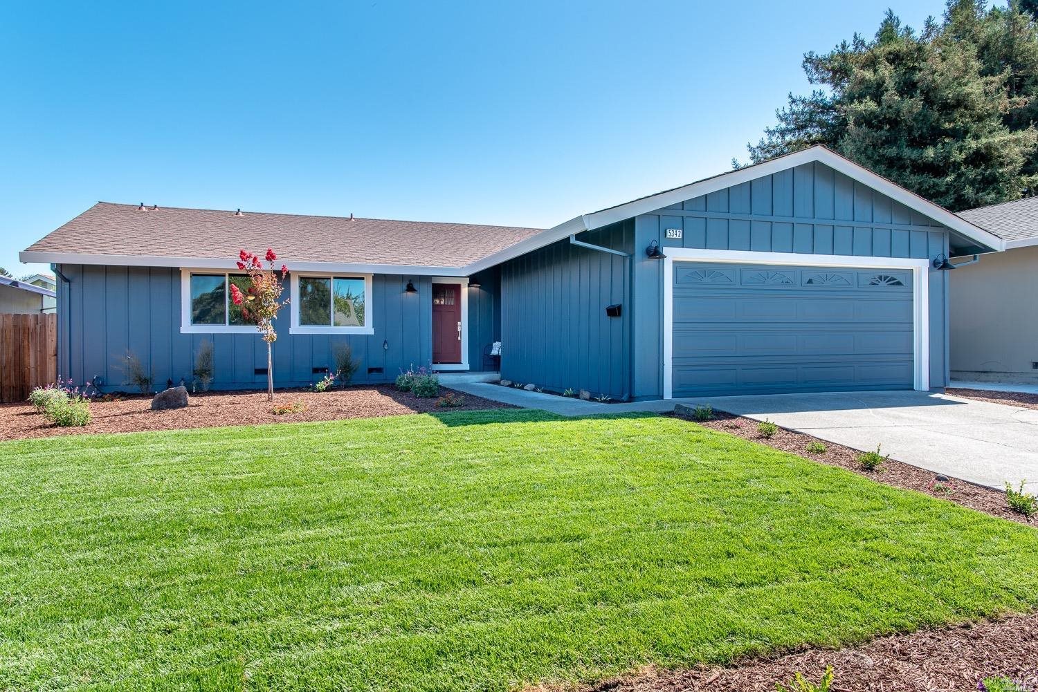 5342 Eunice Street Rohnert Park, CA 94928 - Photo 1 of 1 Newly painted exterior, front yard landscaping with automatic sprinklers.