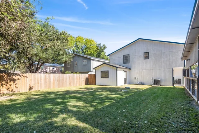 a view of a park with slide