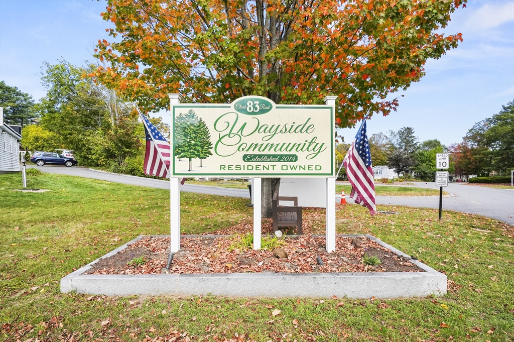 a view of a park with slide