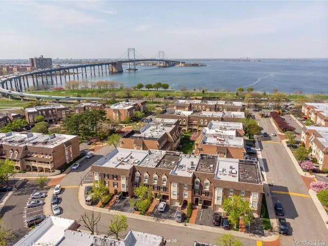 an aerial view of a city