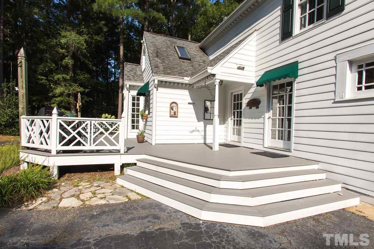 1715 Six Gables Road Durham, NC 27712 - Photo 22 of 25 There's plenty of space on the deck to entertain lots of friends. The deck surface is made of long-lasting composite boards (think Trex as one brand) which means you won't be spending your weekend re-staining the deck. Sorry.
