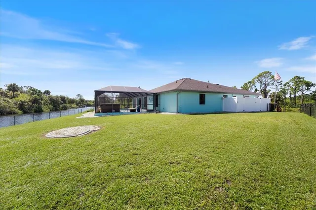 a backyard of a house