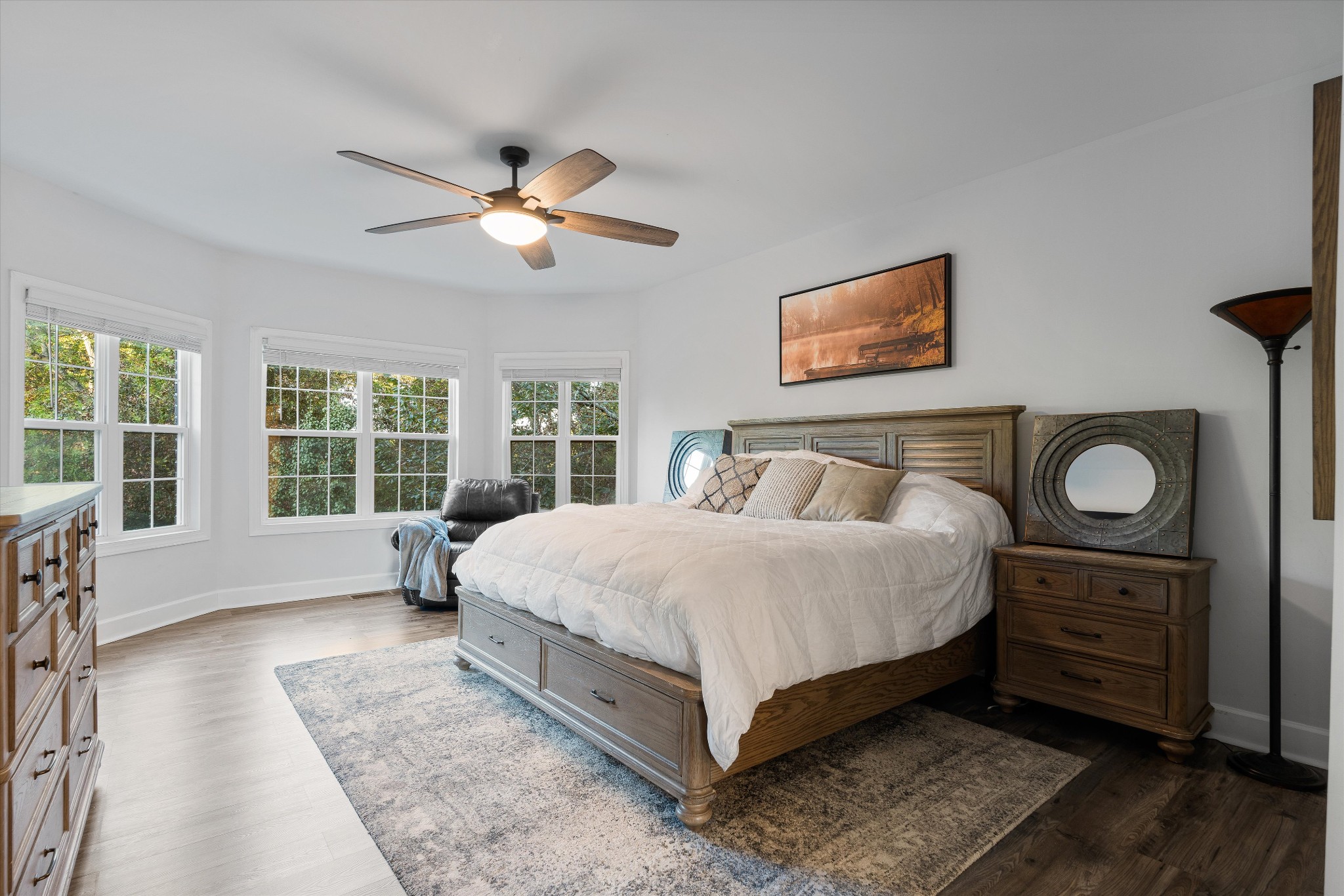 123 Chesapeake Court Lebanon, TN 37087 - Photo 21 of 62 a spacious bedroom with a large bed chandelier and a window