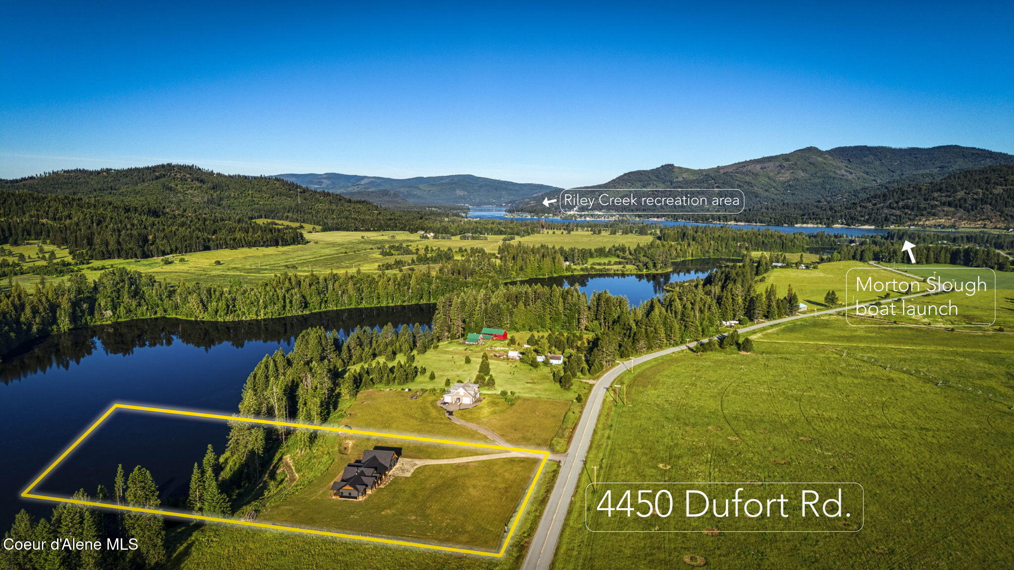 4450 Dufort Road Sagle, ID 83860 - Photo 73 of 81 Aerial with Estimated Property Lines