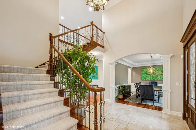 a view of entryway livingroom and hall