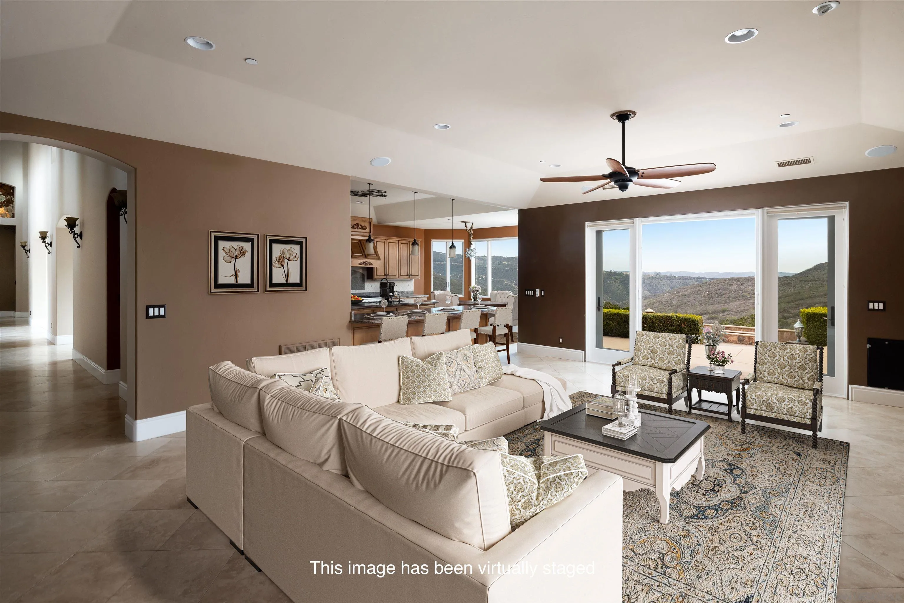 14755 High Valley Road Poway, CA 92064 - Photo 11 of 59 a living room with furniture and a large window