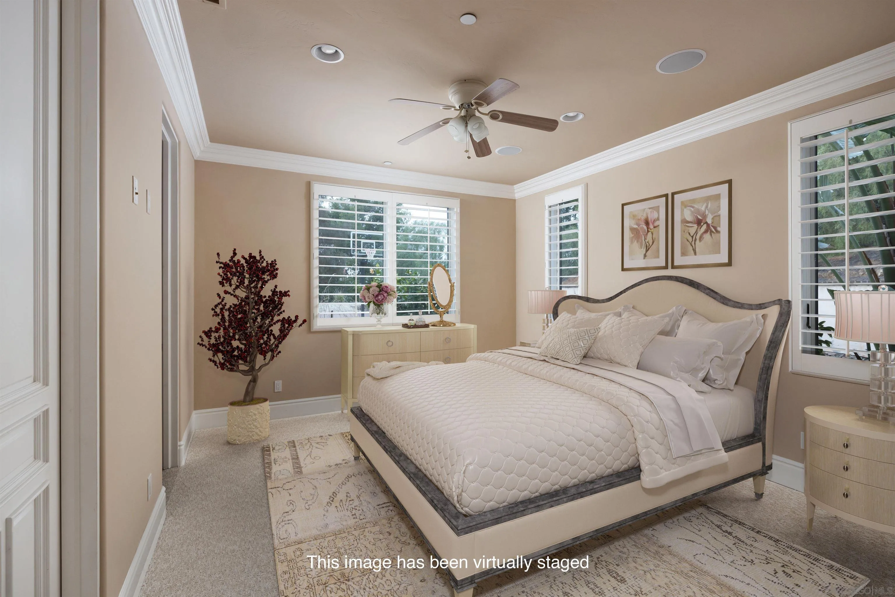 14755 High Valley Road Poway, CA 92064 - Photo 24 of 59 a bedroom with a large bed and a window