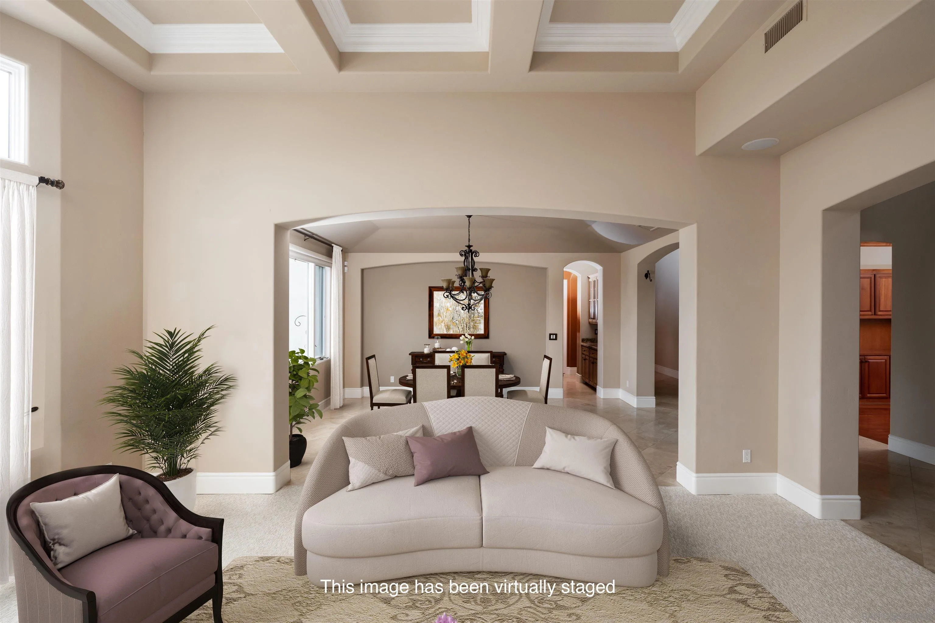 14755 High Valley Road Poway, CA 92064 - Photo 7 of 59 a living room with furniture and potted plants