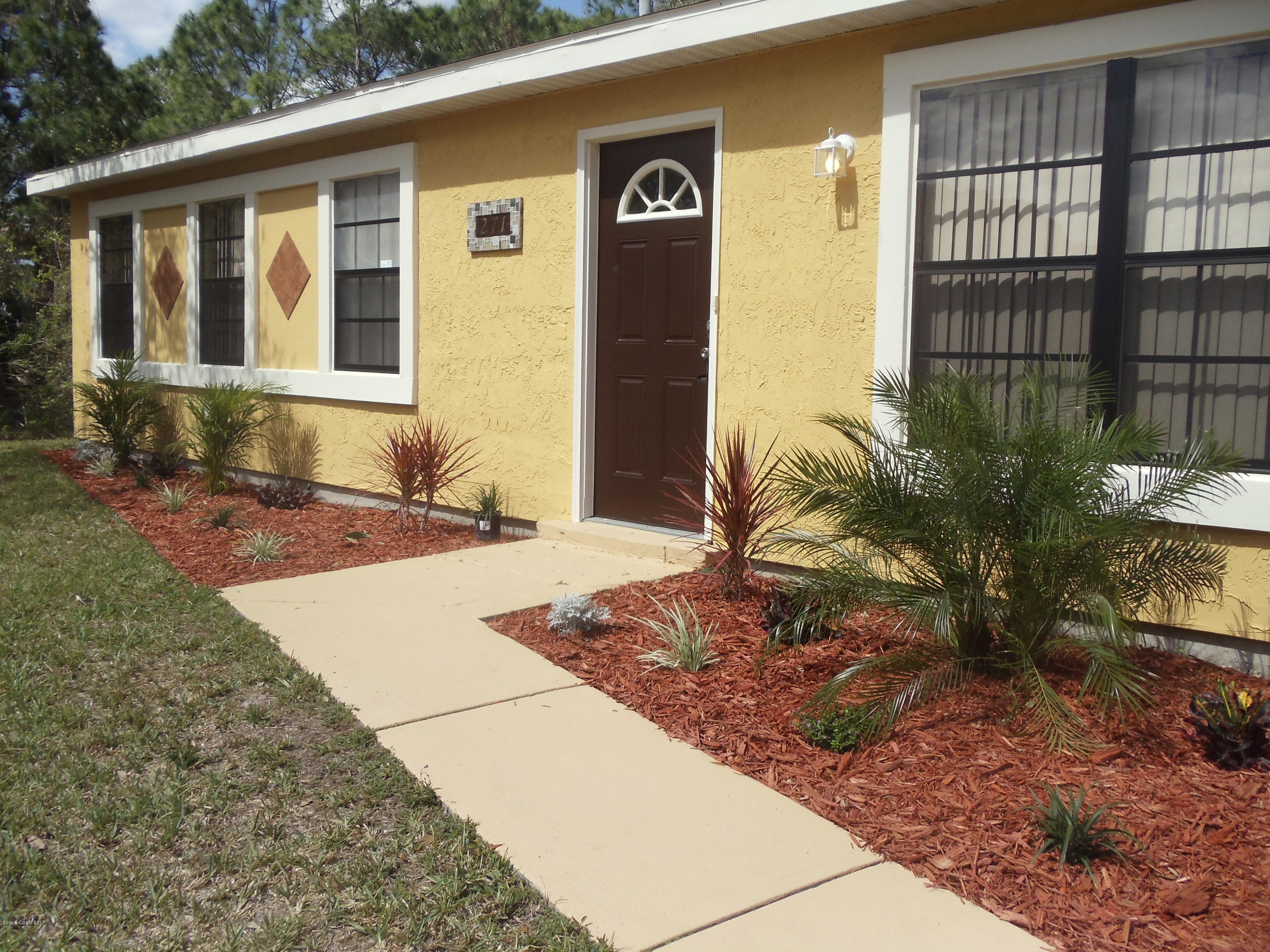a front view of a house