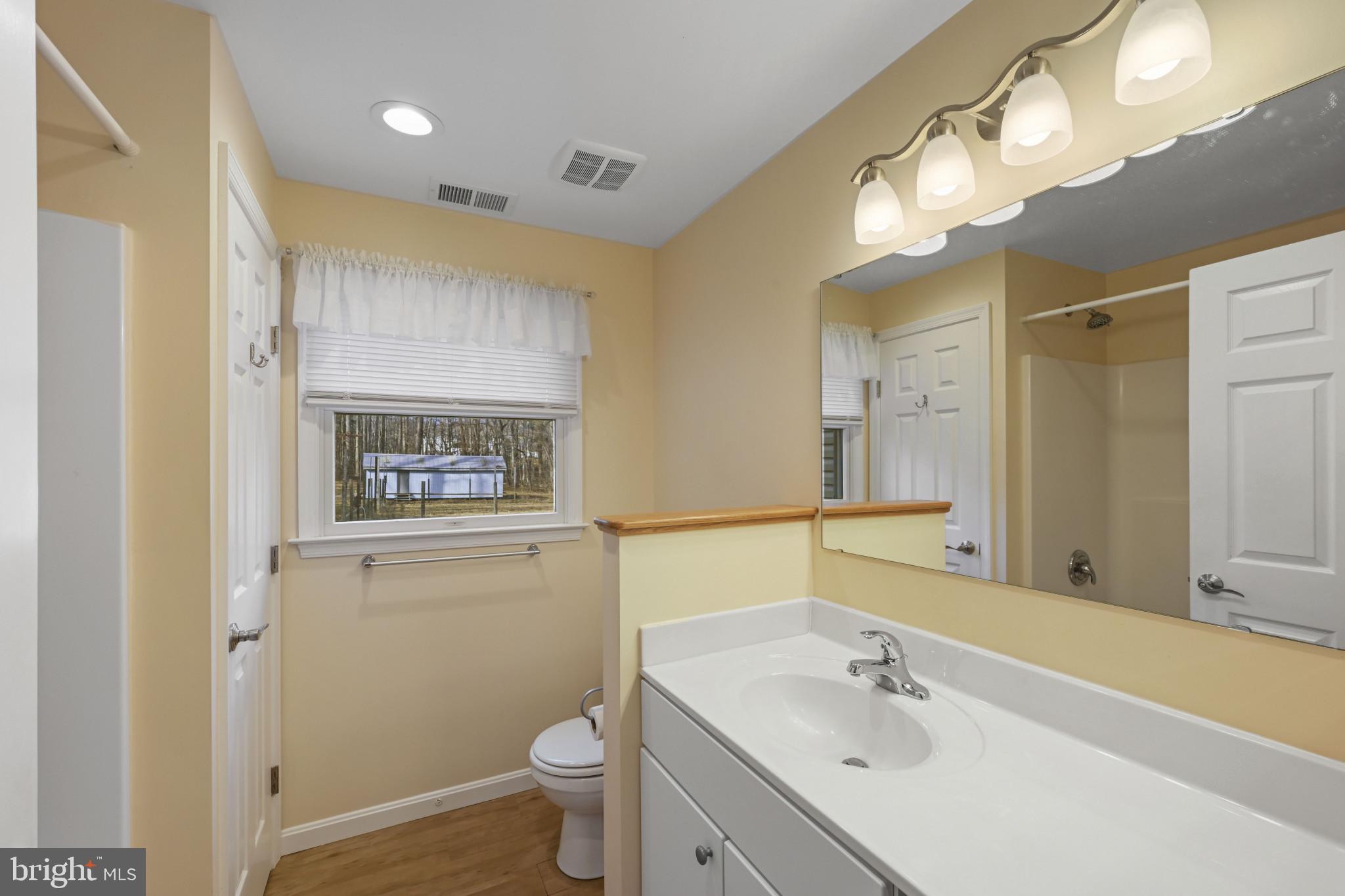 16966 Teagues Point Road Hughesville, MD 20637 - Photo 62 of 72 a bathroom with a sink mirror vanity and toilet