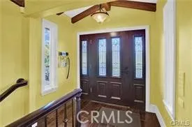 a front view of a house with a front door