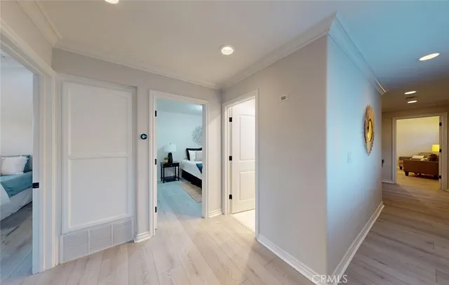 a bed room with a bed and a lamp